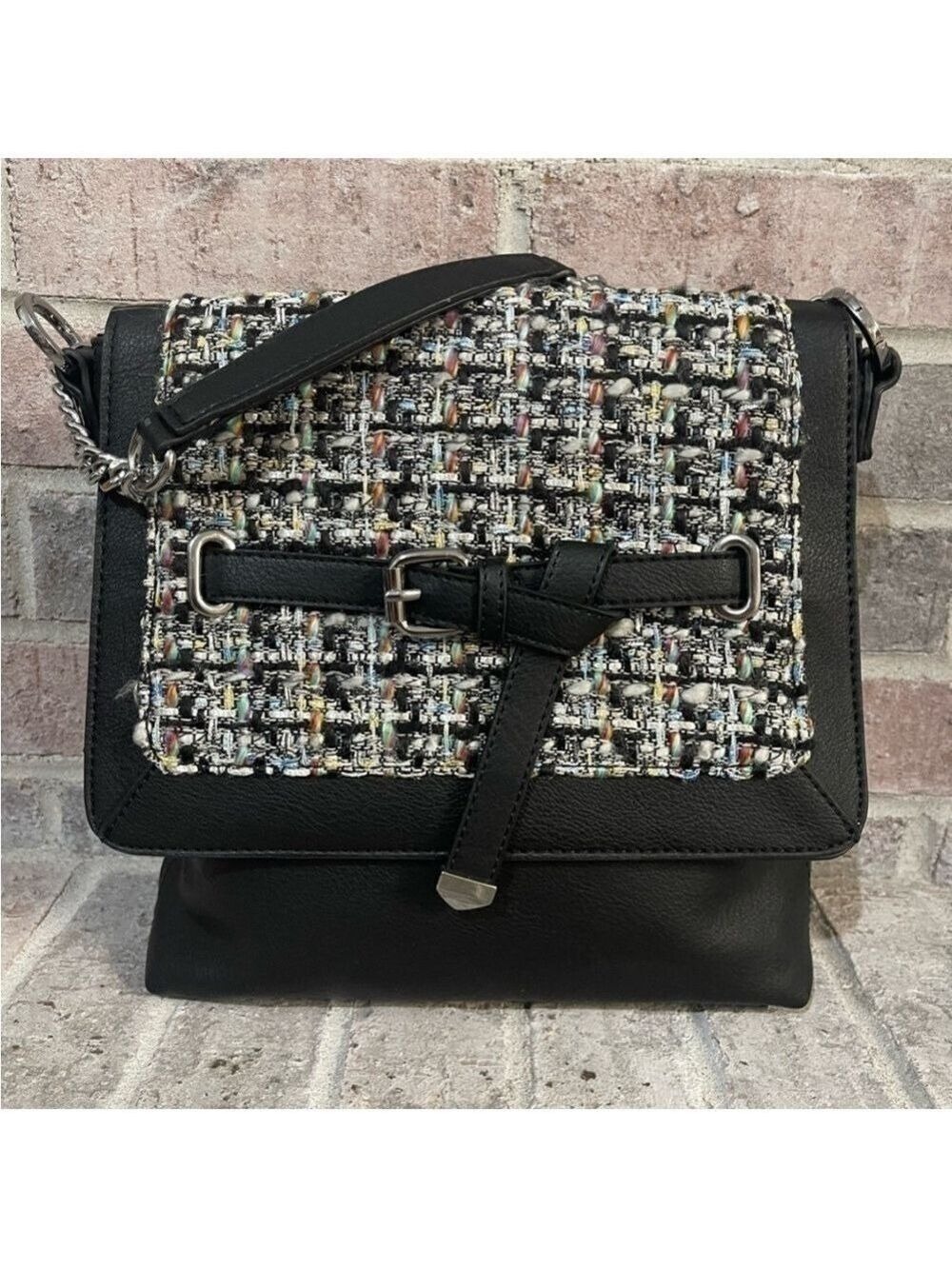 Chic Black Tweed Women's Bag